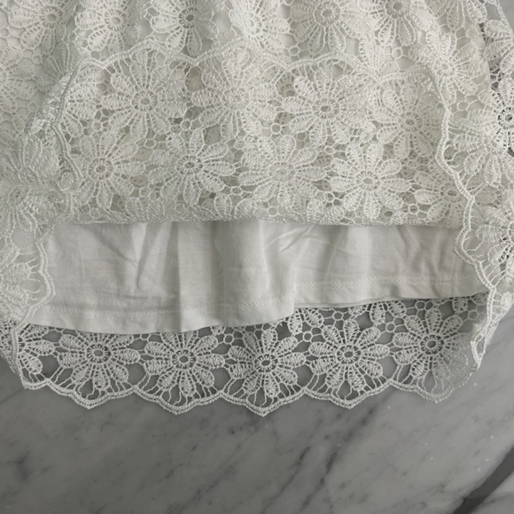 Zara White Lace Flower Dress - Picture 6 of 8